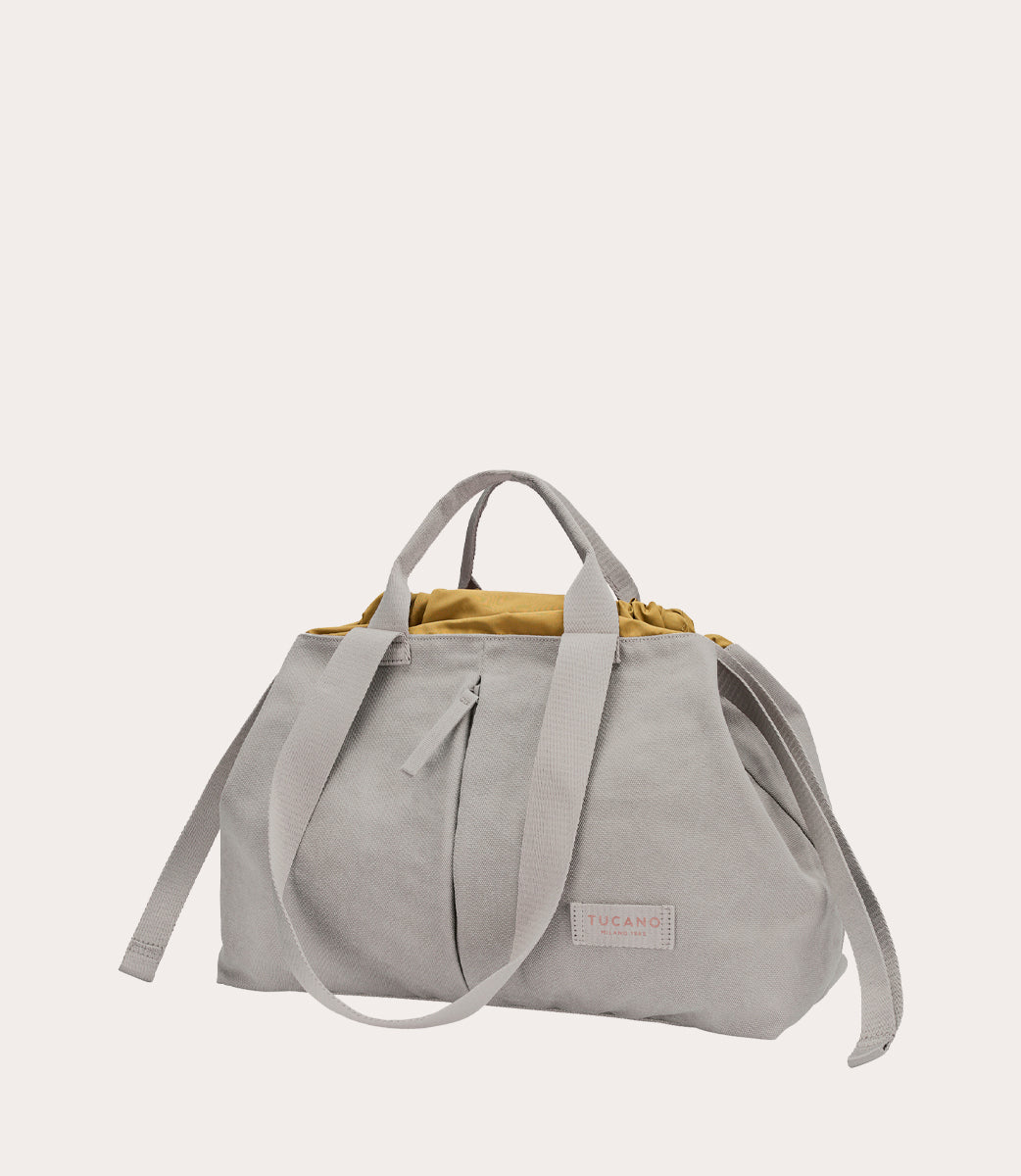 Carry Shopper Medium Grigio, vista posteriore