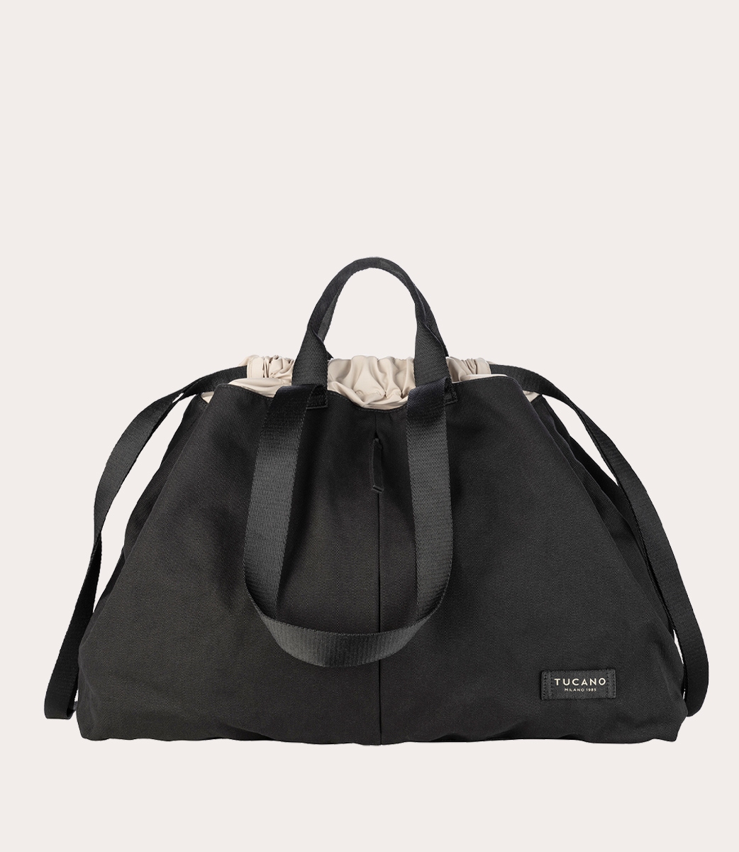 Tucano Roomy shopper made of cotton canvas with Colors Black