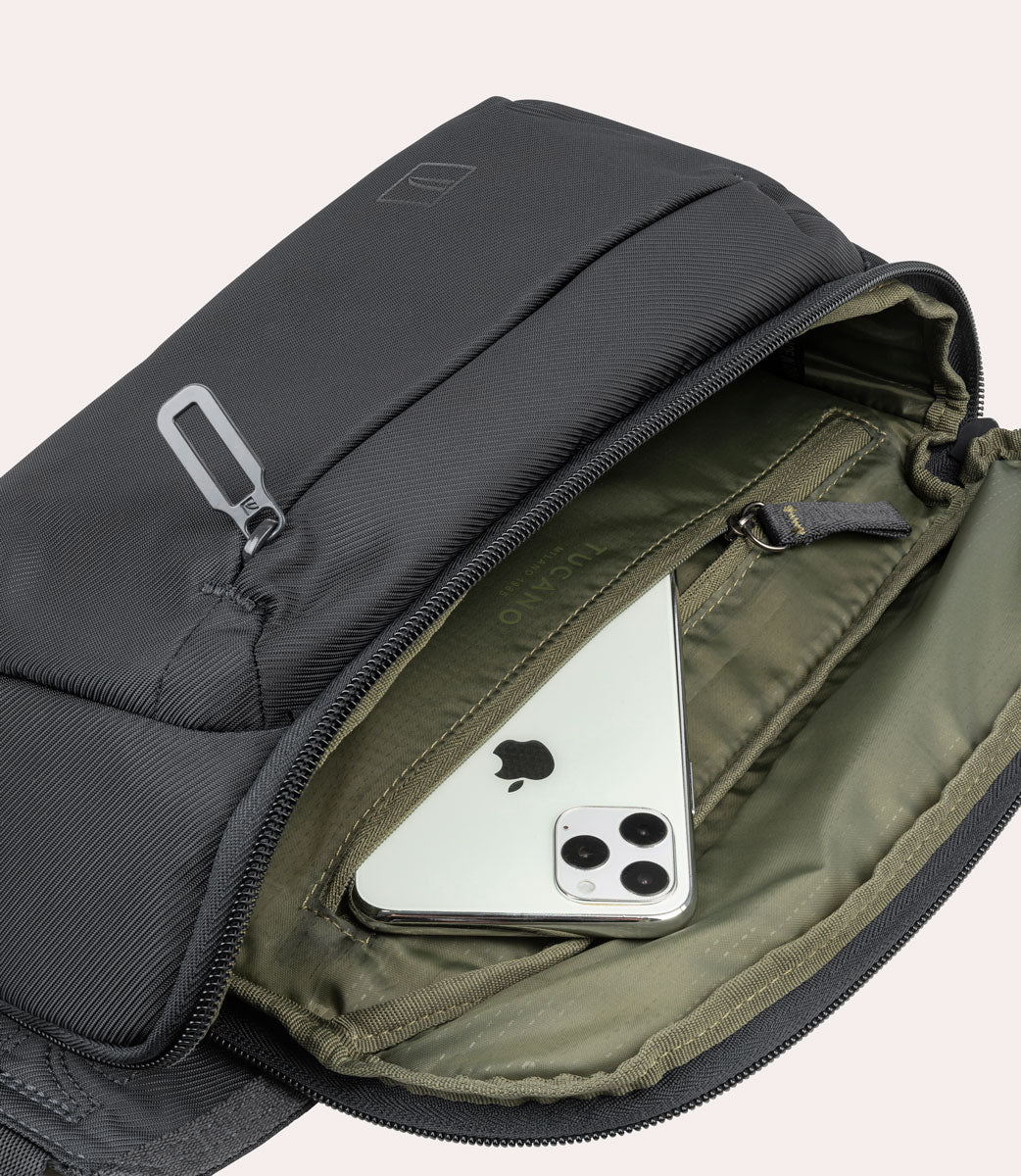 Astra crossbody Blu, dettaglio interno
