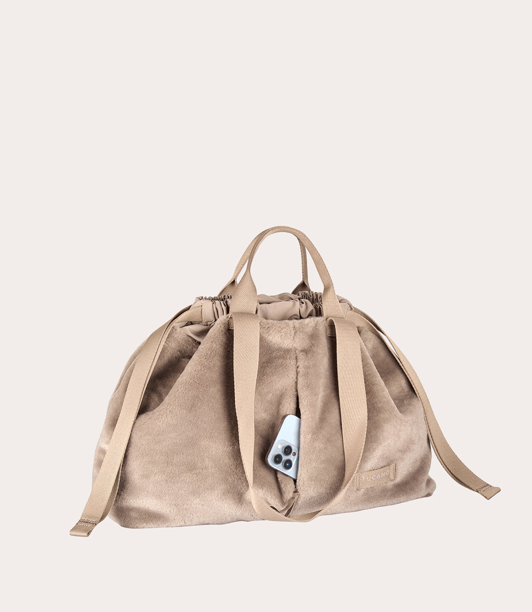 Carry Fur Medium Marrone Chiaro, dettaglio