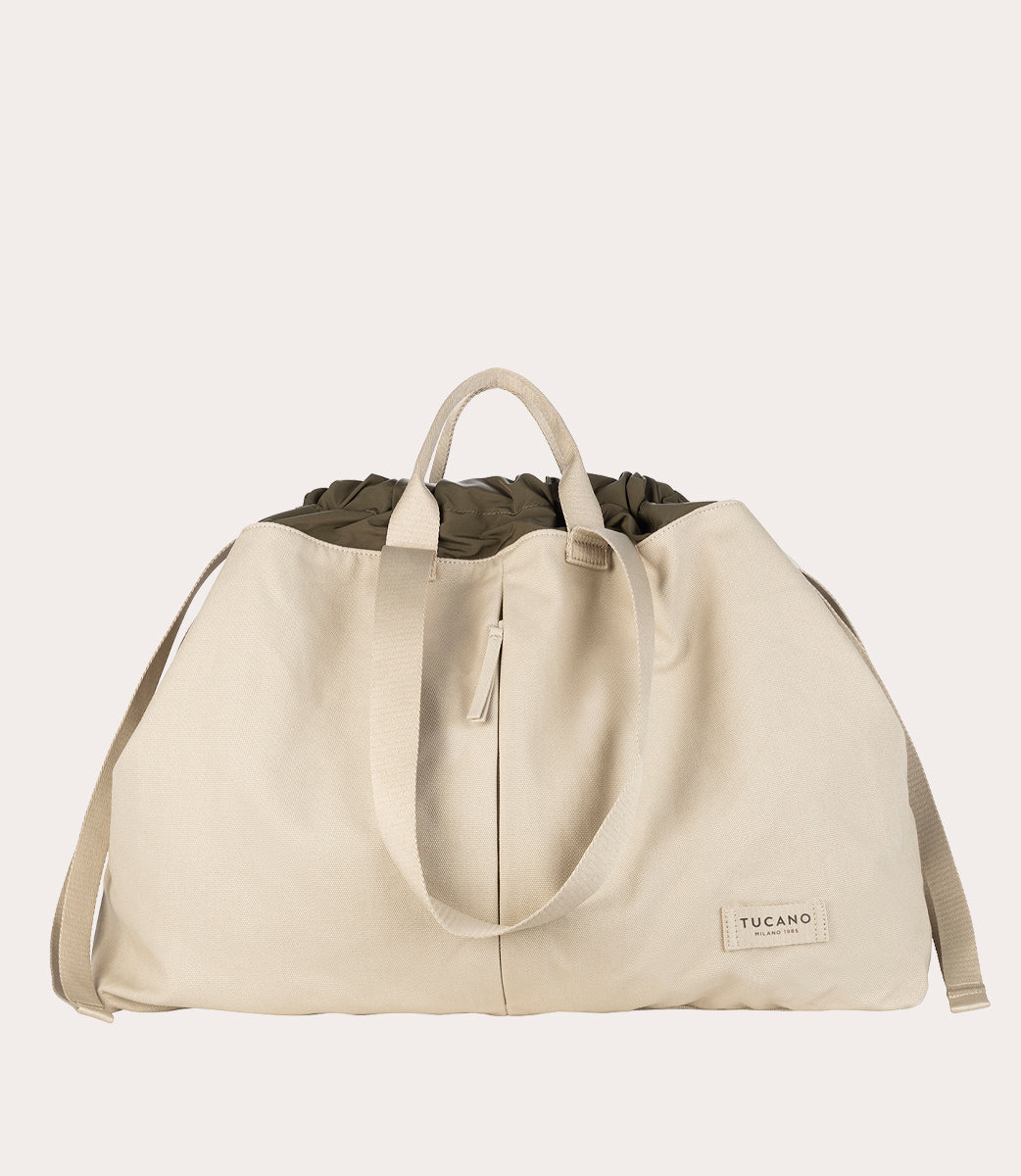 Carry Shopper Large Avorio, vista frontale