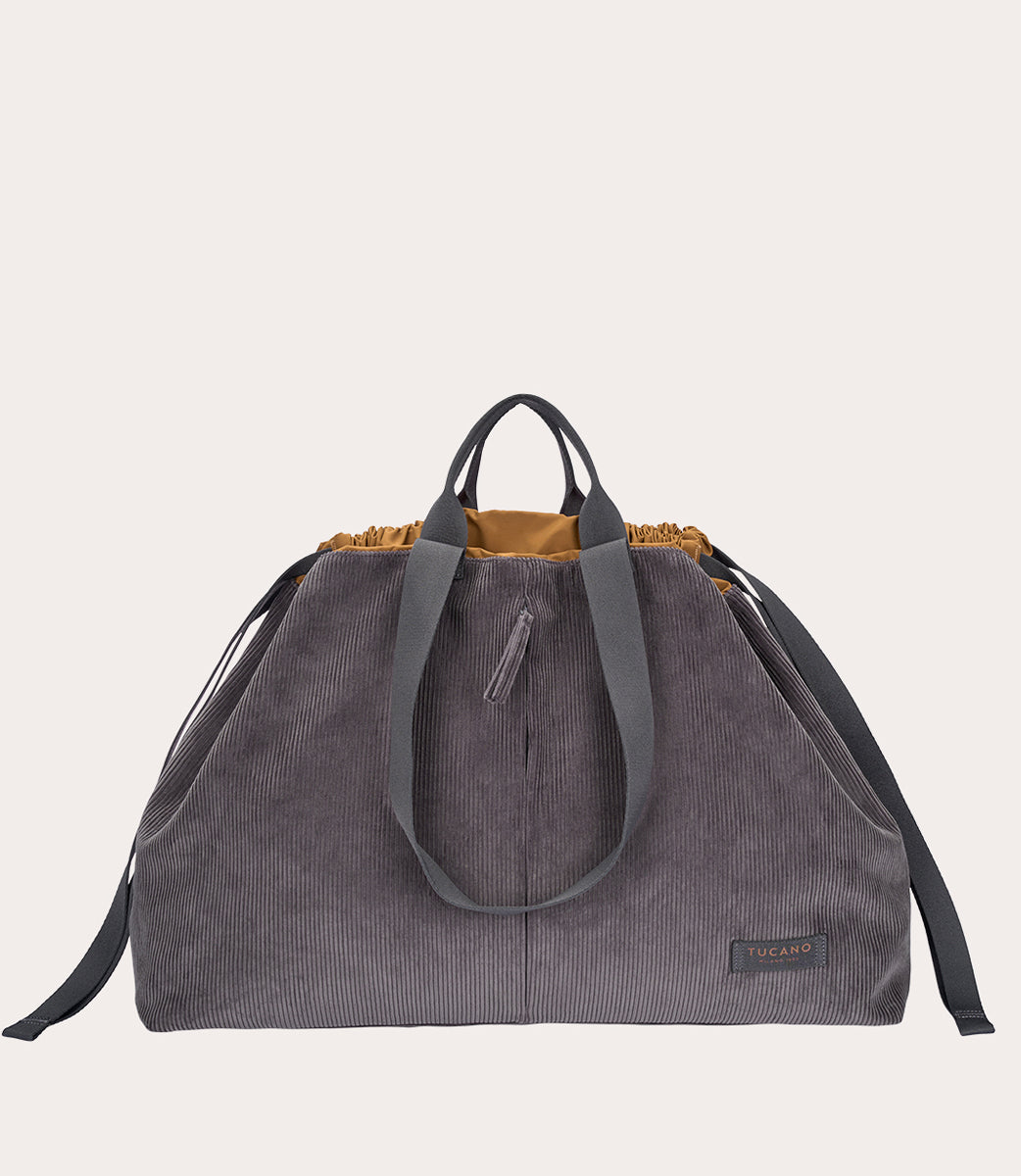 Carry Corduroy Large Grigio, vista frontale