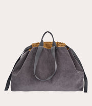 Carry Corduroy Large Grigio, vista laterale
