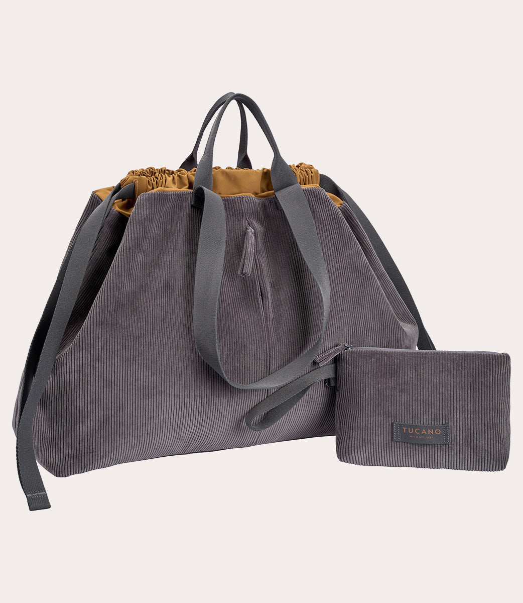 Carry Corduroy Large Grigio, dettaglio interno