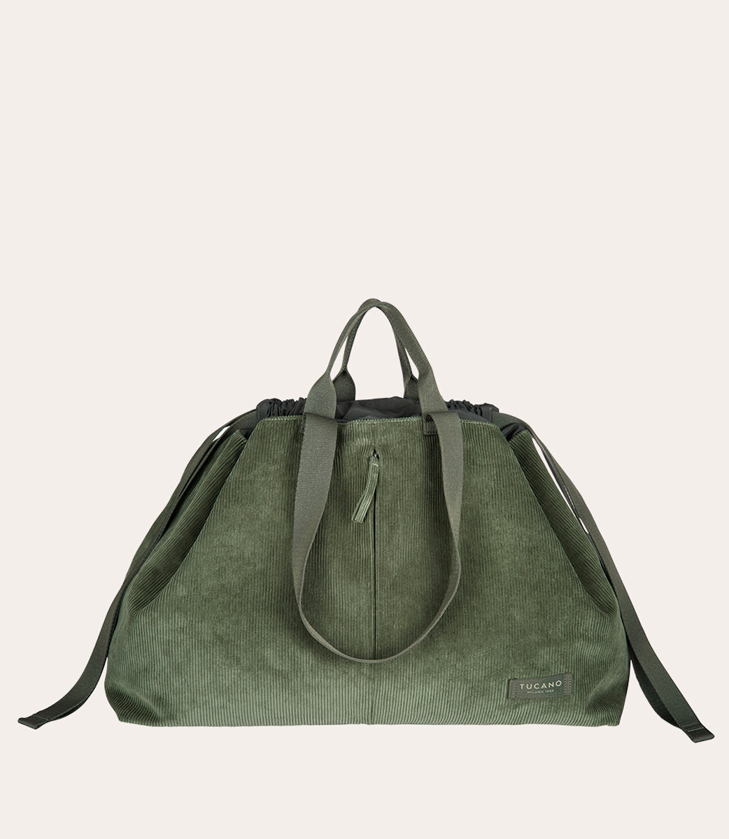 Carry Corduroy Large Verde, vista frontale
