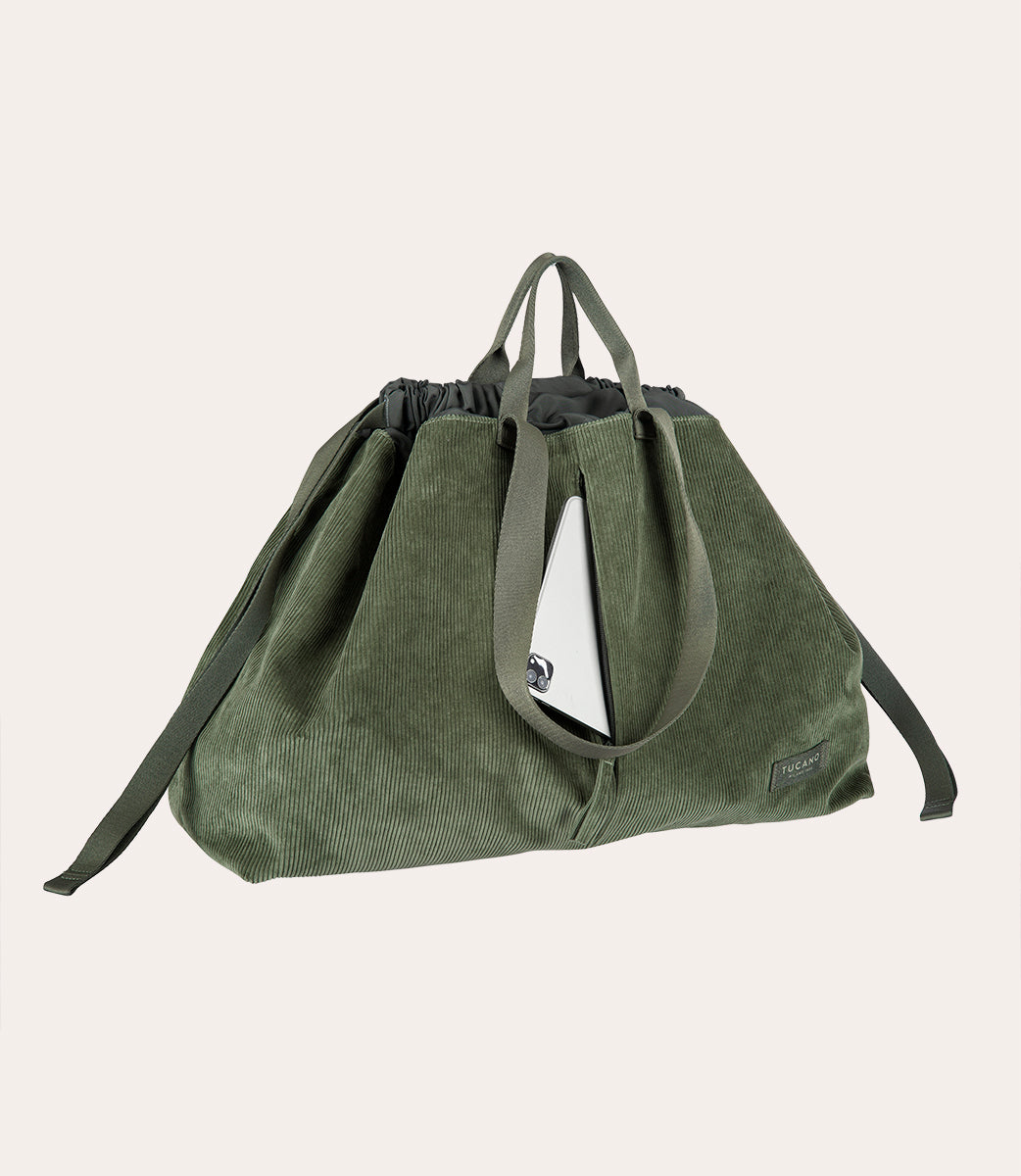 Carry Corduroy Large Verde, dettaglio