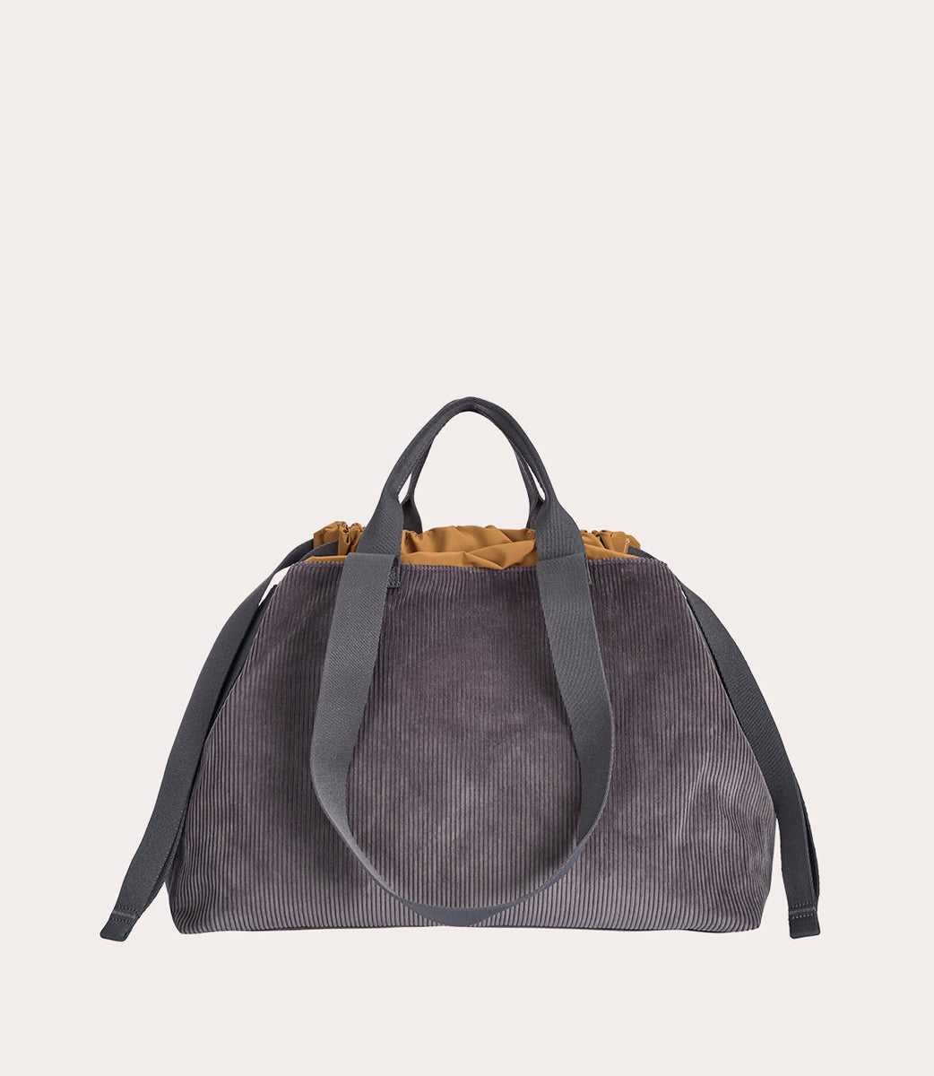 Carry Corduroy Medium Grigio, vista laterale