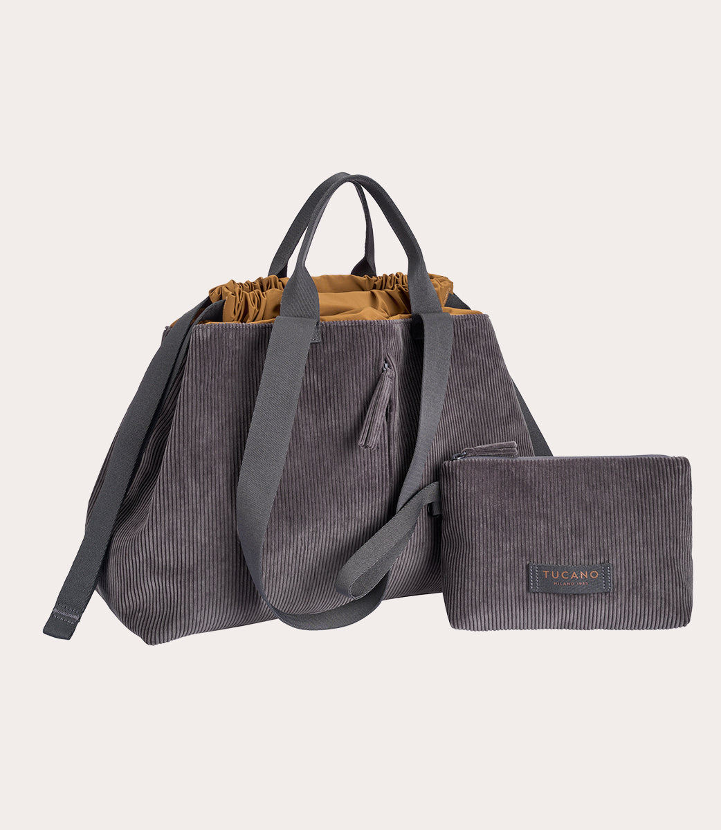 Carry Corduroy Medium Grigio, dettaglio interno