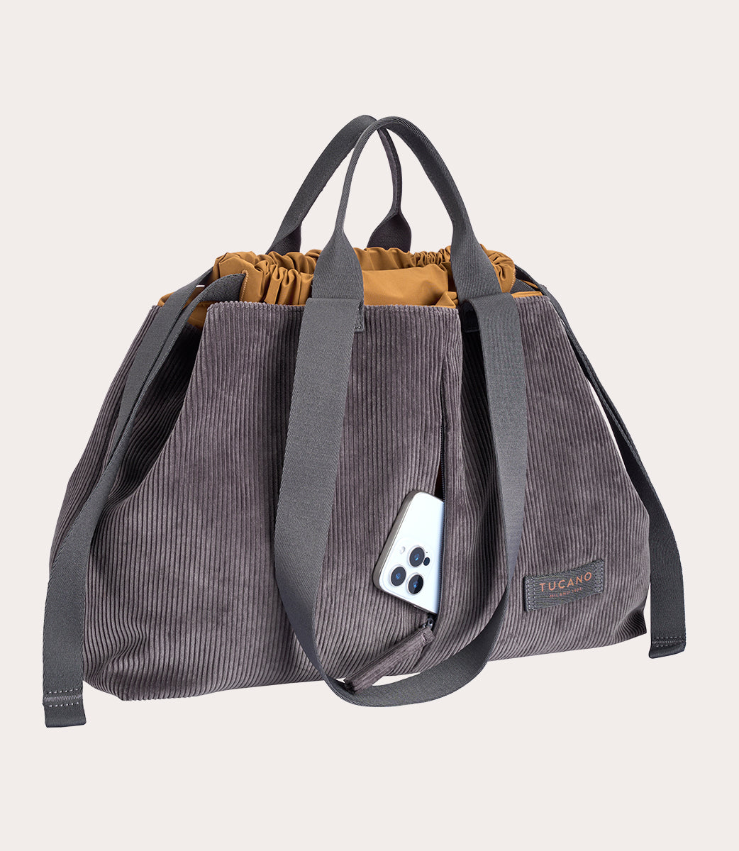 Carry Corduroy Medium Grigio, dettaglio