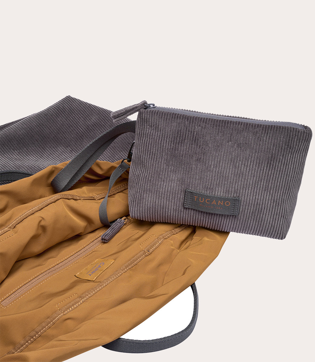Carry Corduroy Medium Grigio, vista superiore