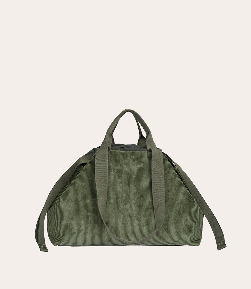 Carry Corduroy Medium Verde, vista laterale