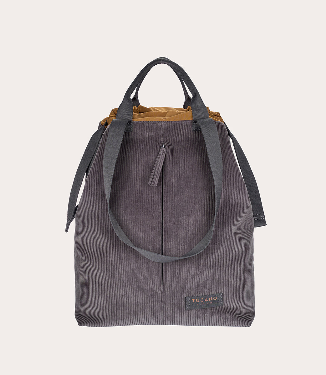 Carry Corduroy Vertical Grigio, vista frontale