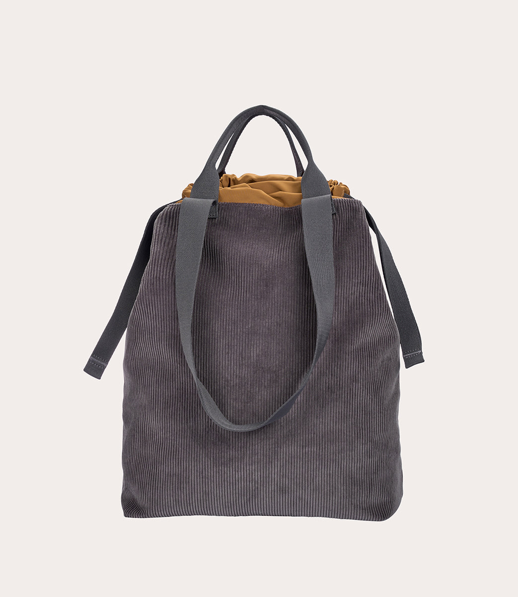 Carry Corduroy Vertical Grigio, vista laterale
