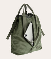 Carry Corduroy Vertical Verde, dettaglio