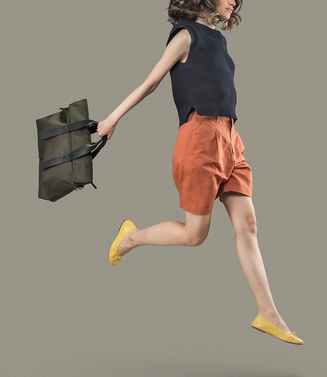 Fold Bag Verde militare, vista posteriore
