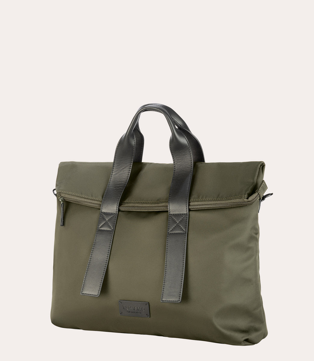 Fold Bag Verde militare, vista laterale