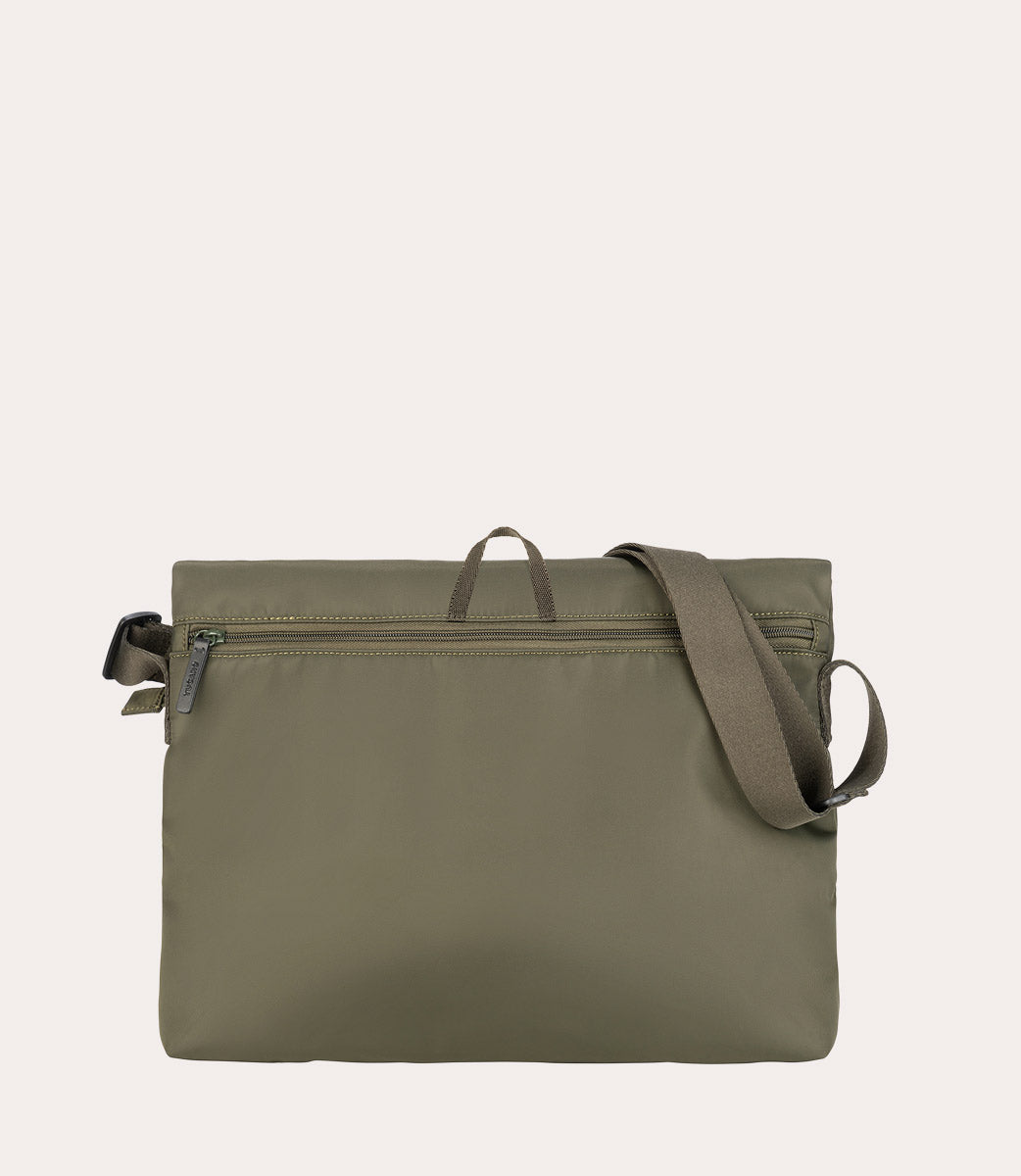 Fold Messenger Bag Verde militare, dettaglio interno