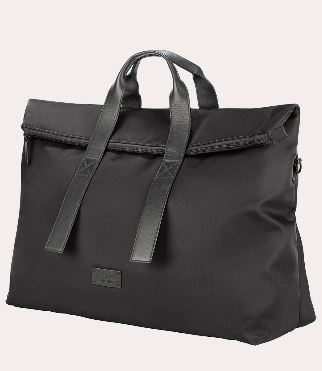 Fold Weekender Bag Nero, vista laterale