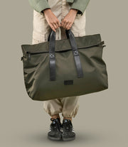 Fold Weekender Bag Verde militare, vista posteriore