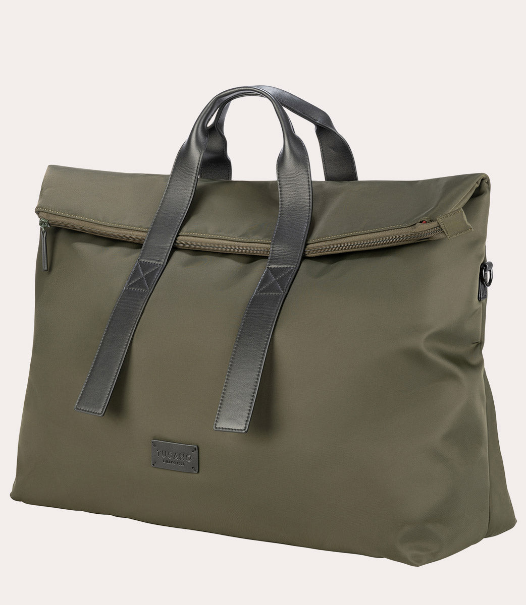 Fold Weekender Bag Verde militare, vista laterale