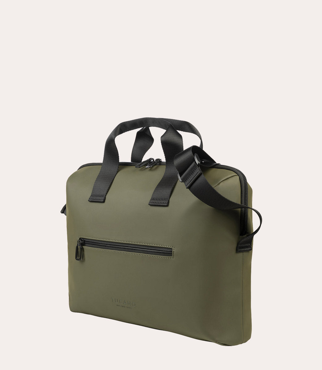 Gommo Bag Verde militare, vista posteriore