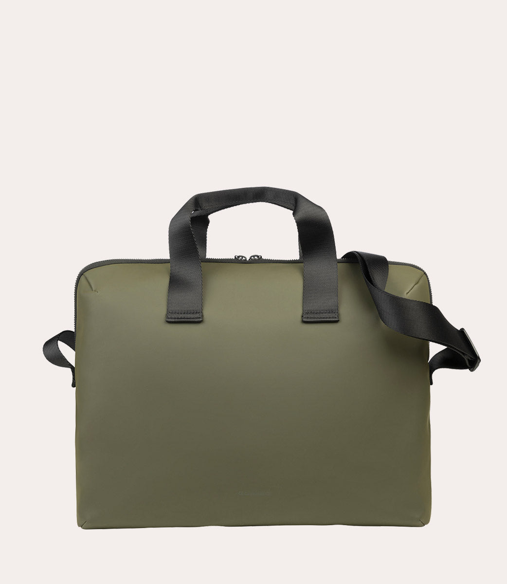 Gommo Bag Verde militare, vista laterale