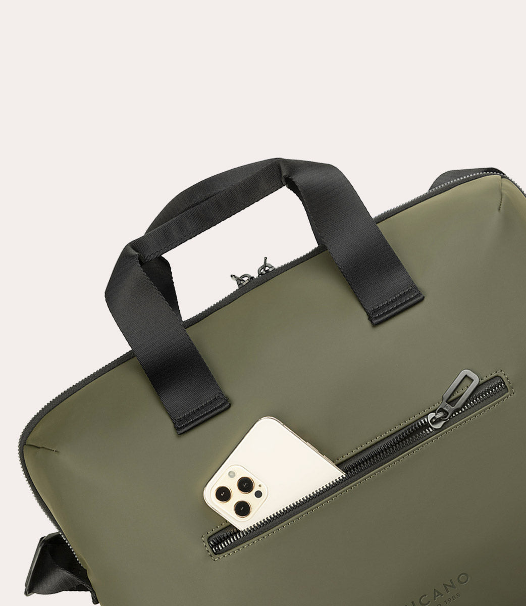 Gommo Bag Verde militare, dettaglio interno