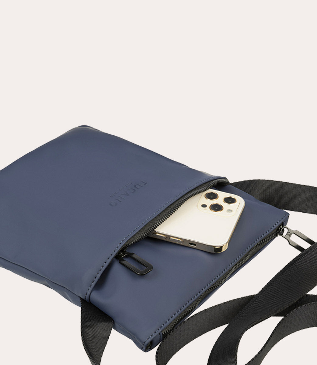 Gommo Shoulder Bag Blu, vista superiore