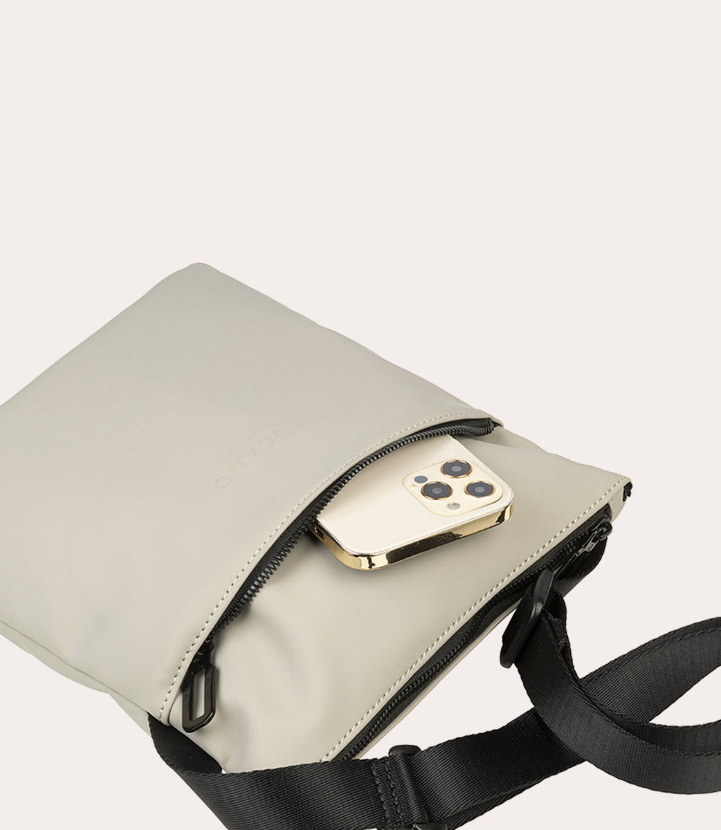 Gommo Shoulder Bag Grigio, vista superiore