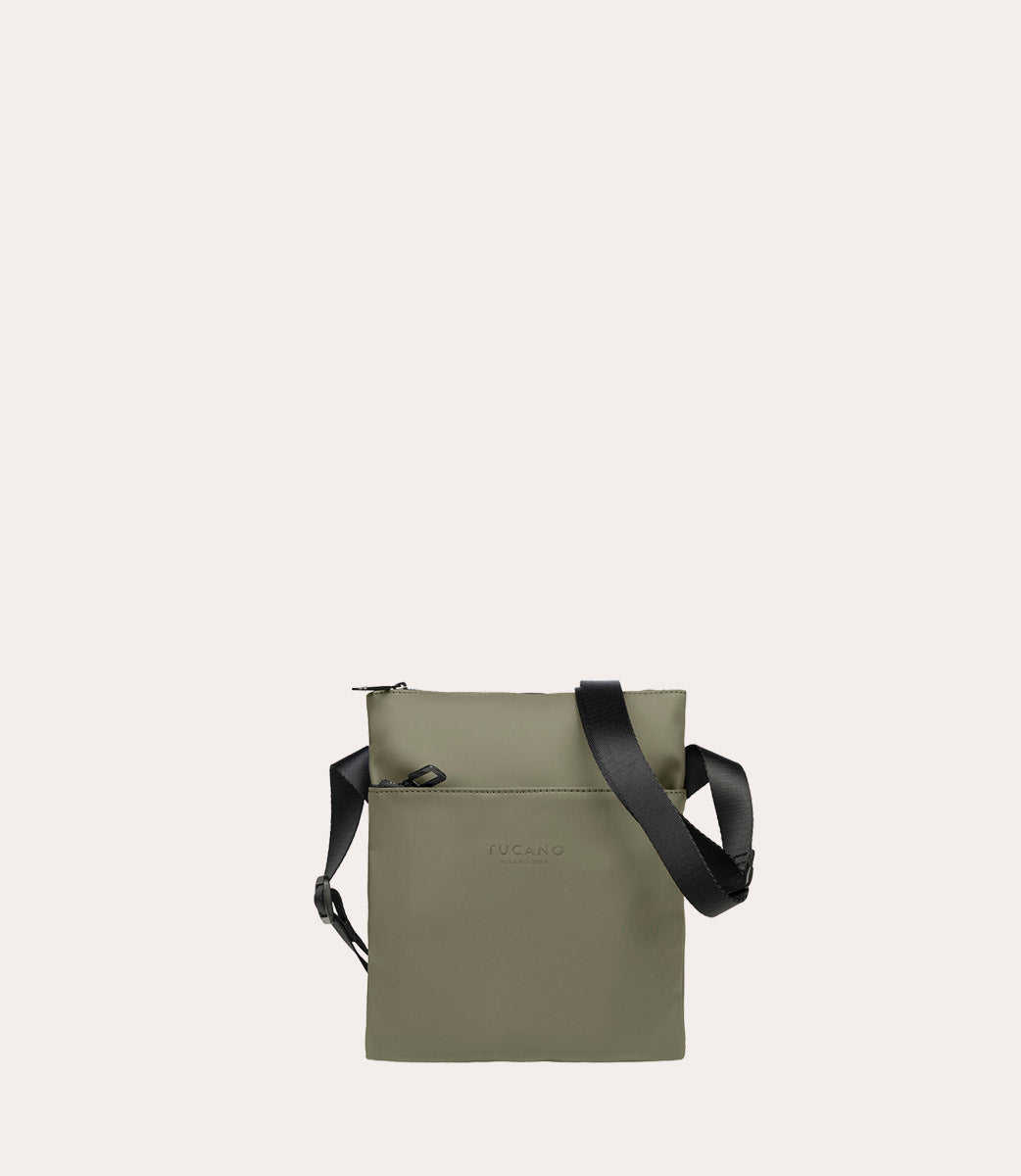 Gommo Shoulder Bag Verde militare, vista frontale
