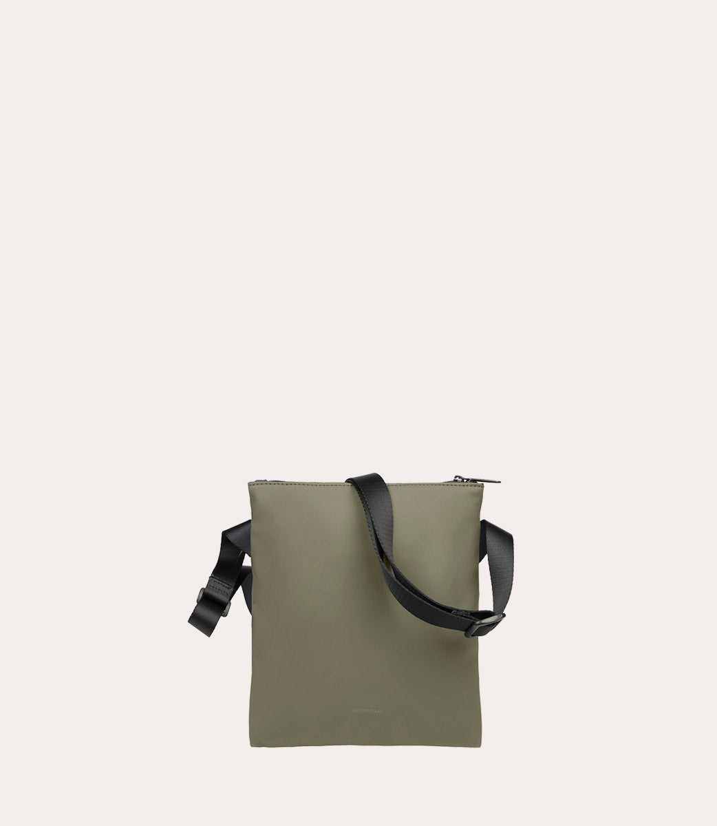 Gommo Shoulder Bag Verde militare, vista laterale