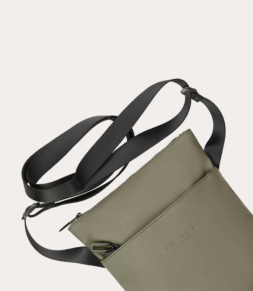 Gommo Shoulder Bag Verde militare, dettaglio