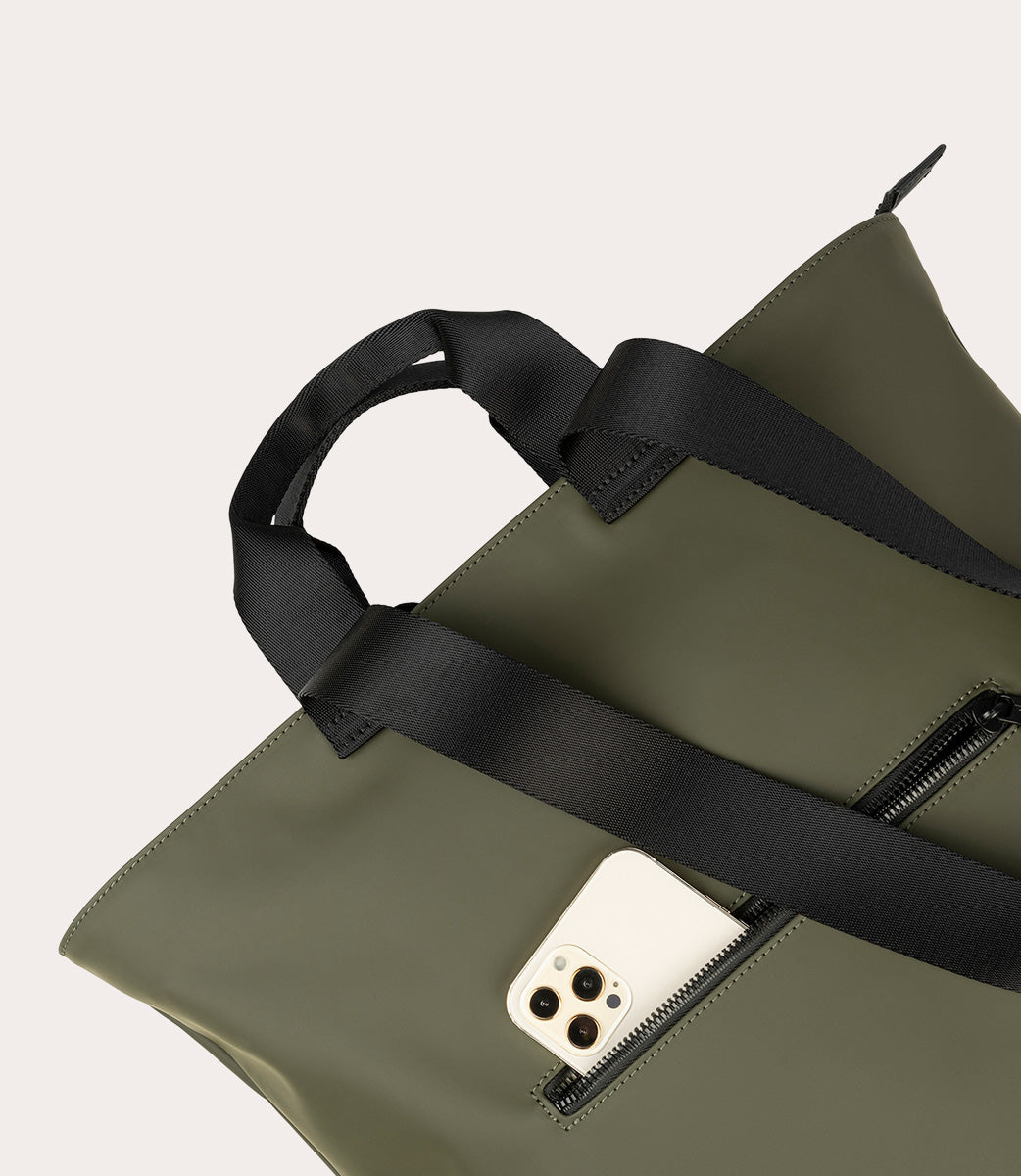 Gommo Shopper Verde militare, vista superiore