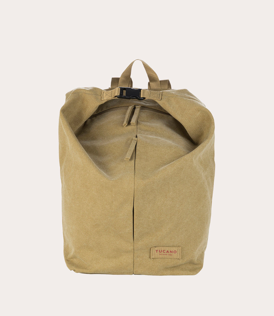 Carry Backpack Beige, vista frontale