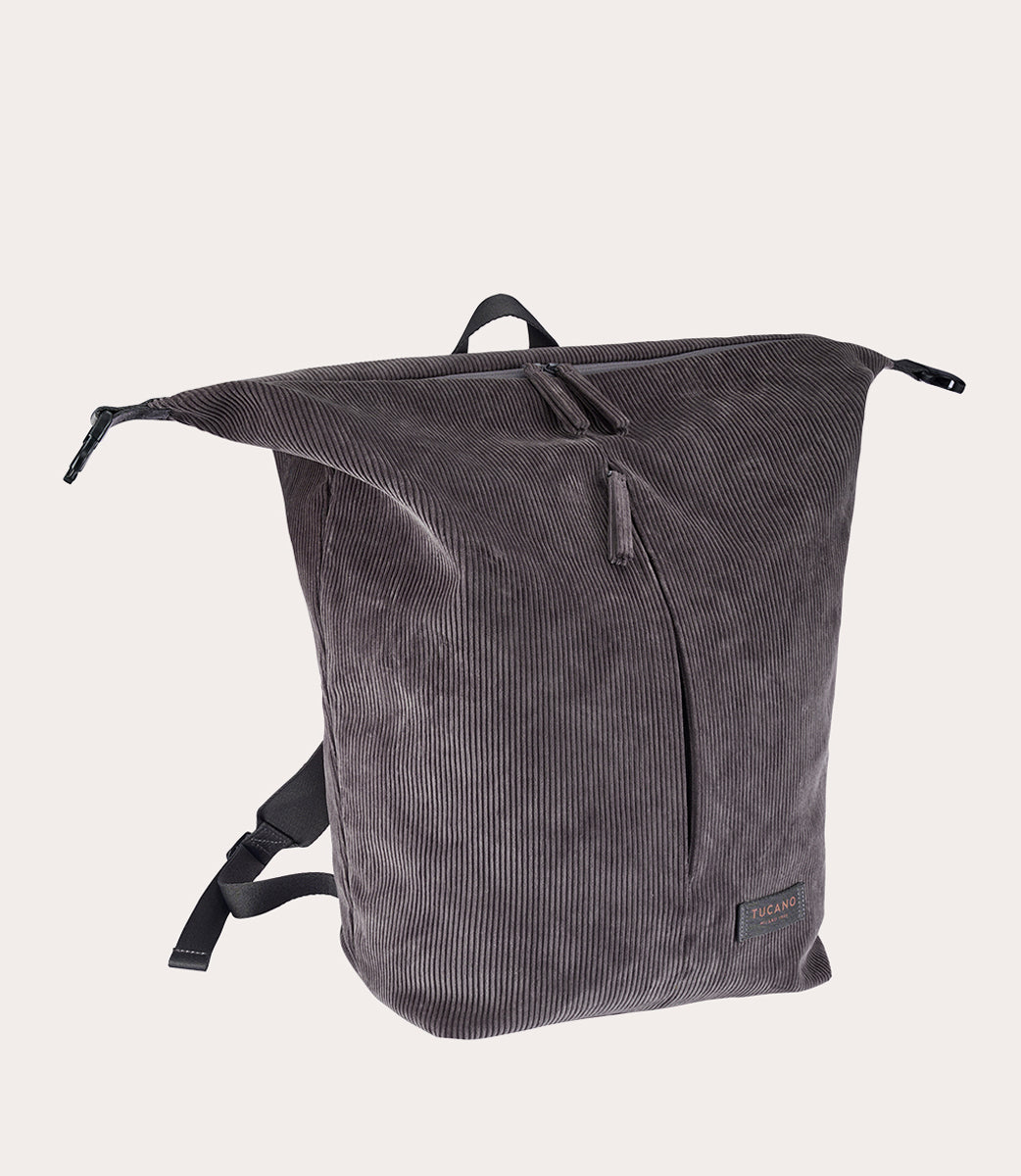 Carry Corduroy Backpack Grigio, dettaglio interno