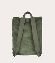 Carry Corduroy Backpack Verde, vista laterale