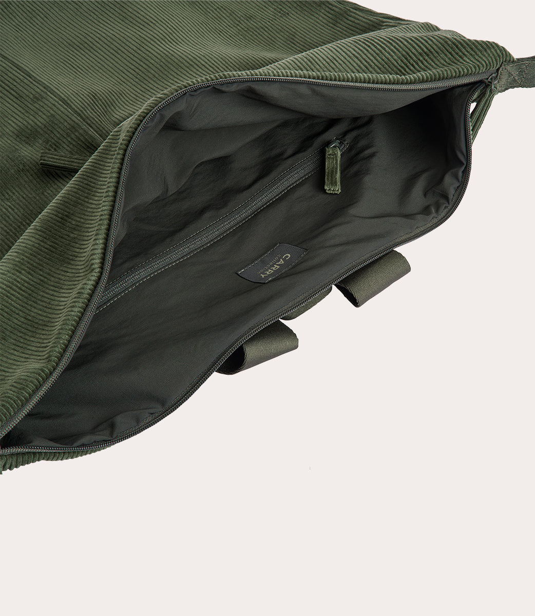 Carry Corduroy Backpack Verde, vista superiore