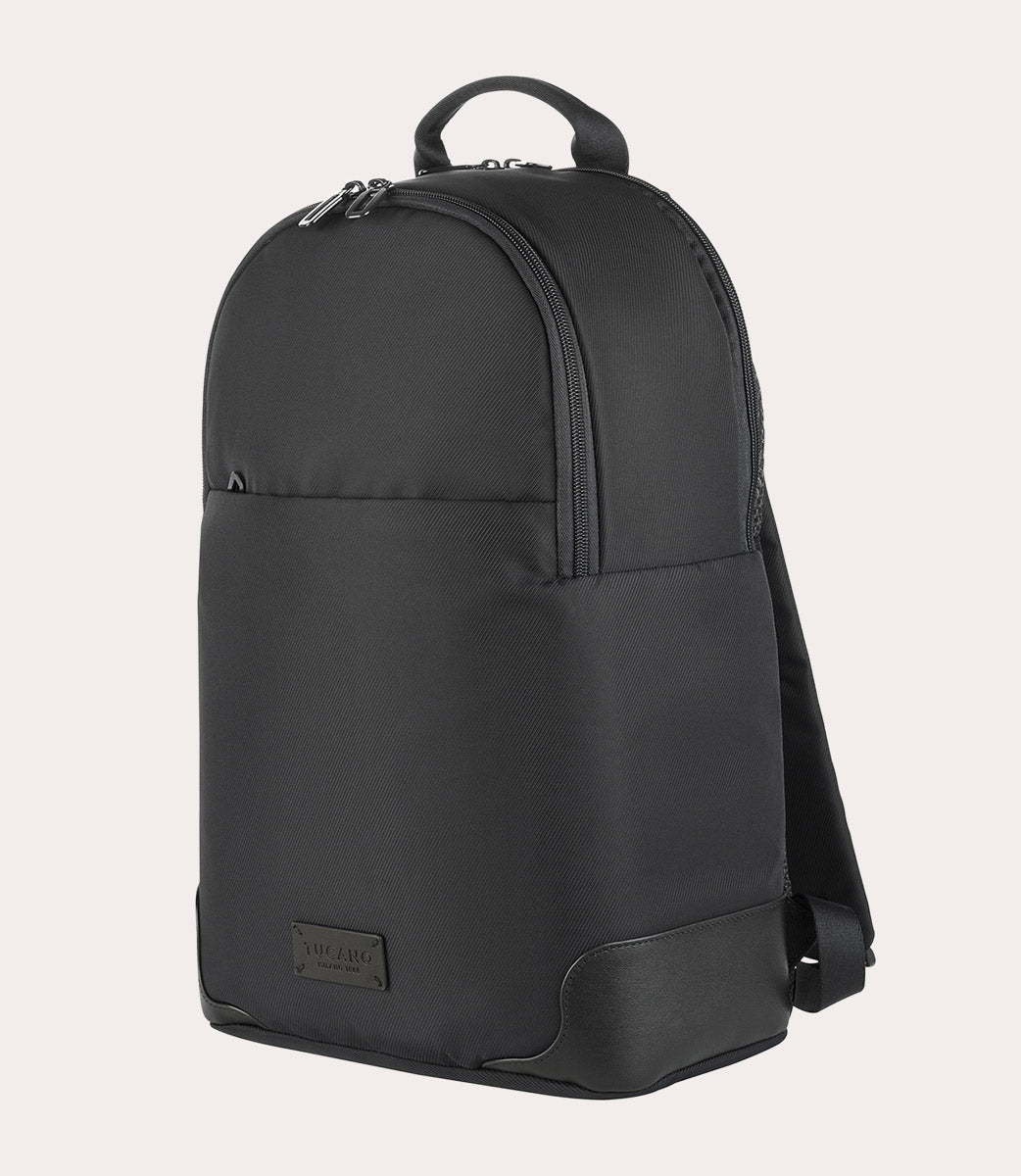Fine Double Backpack Nero, vista laterale