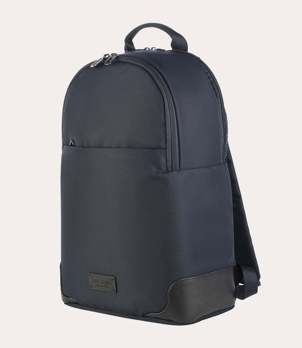 Fine Double Backpack Blu, vista laterale