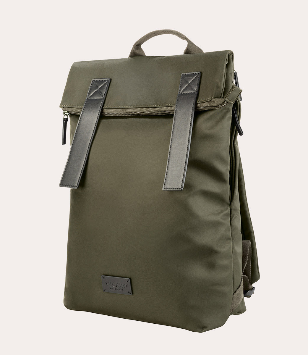 Fold Backpack Verde militare, vista laterale