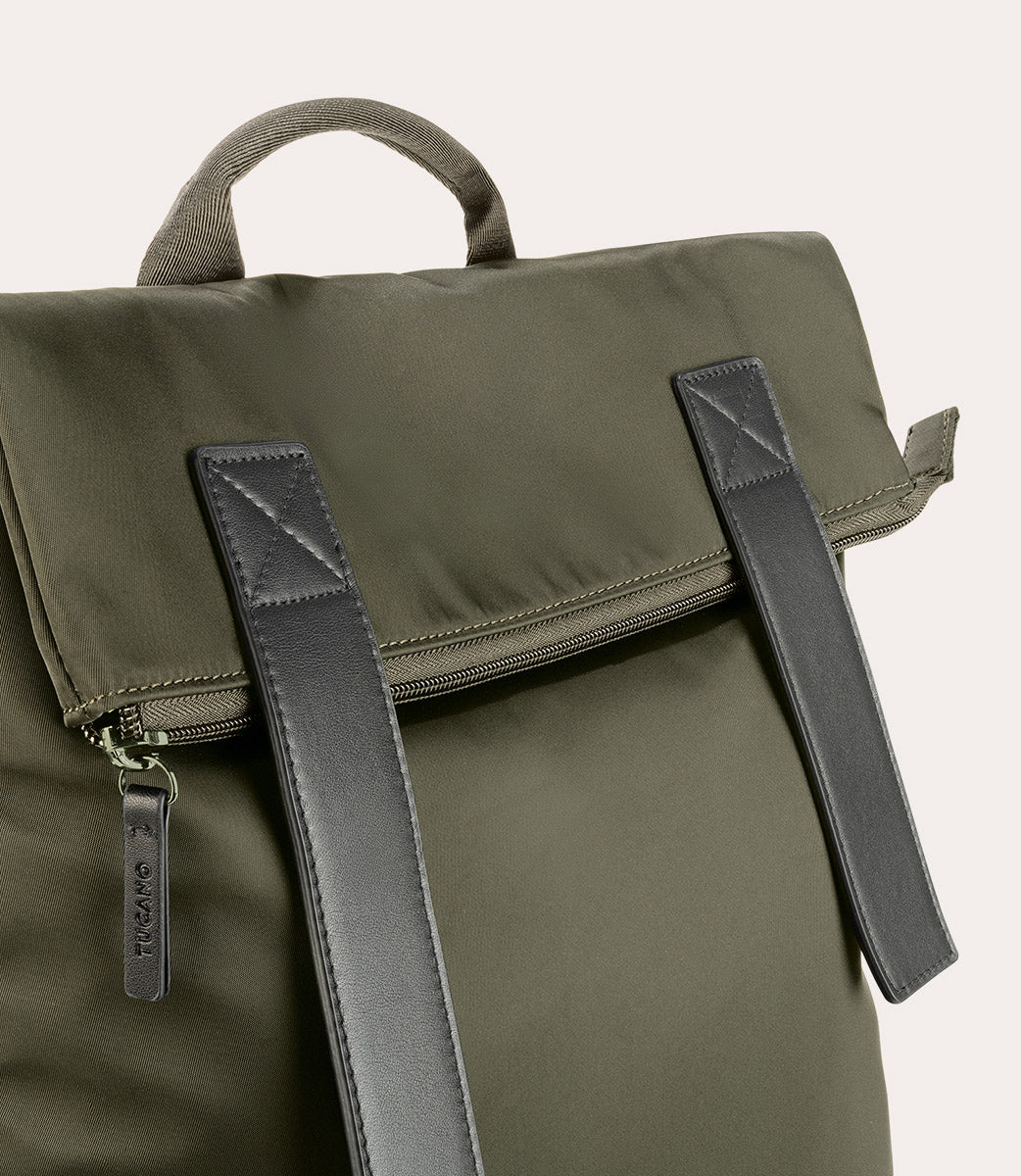 Fold Backpack Verde militare, dettaglio