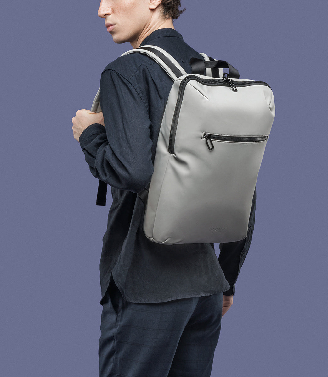 Gommo Backpack Grigio, vista posteriore