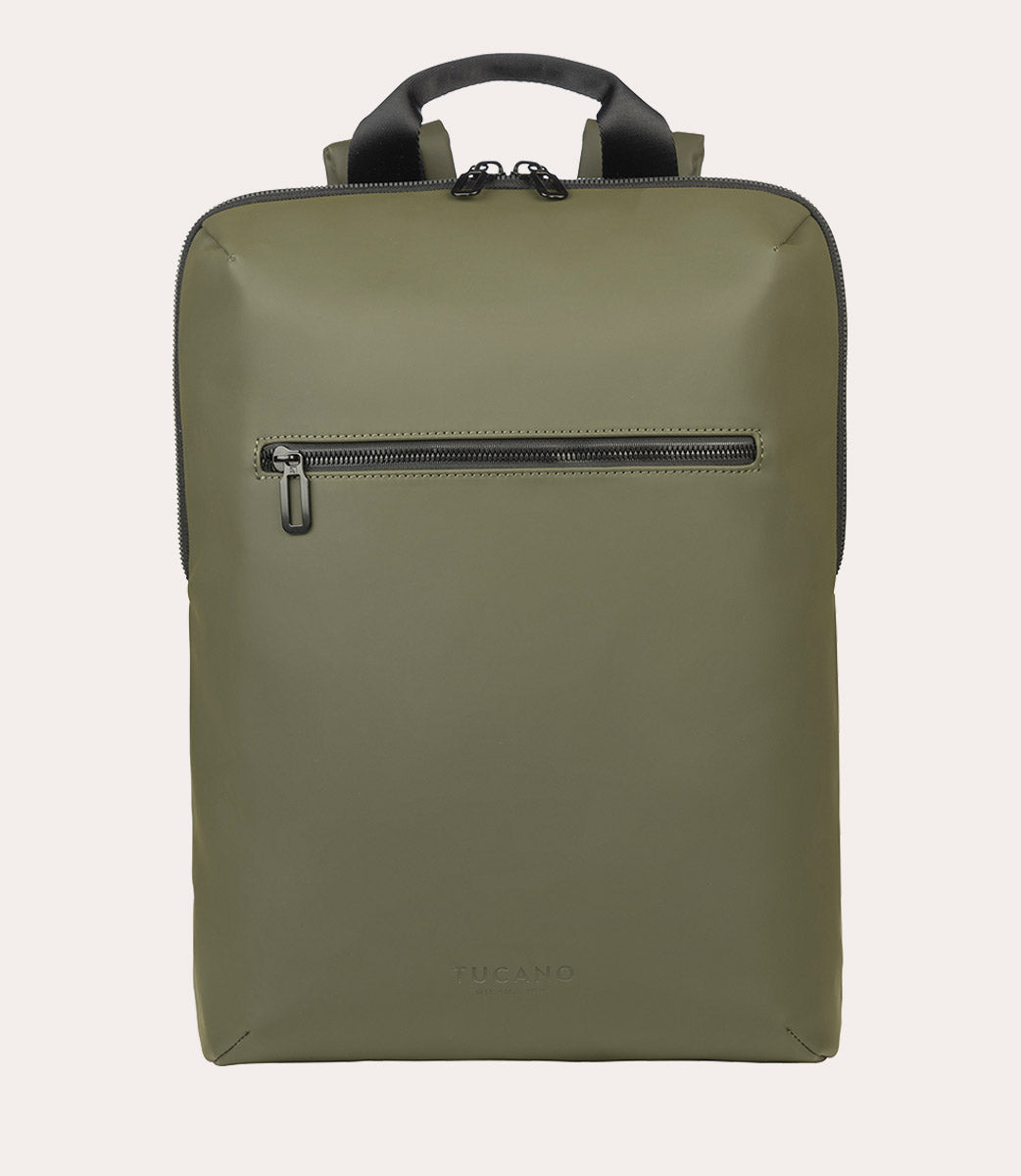 Gommo Backpack Verde militare, vista frontale