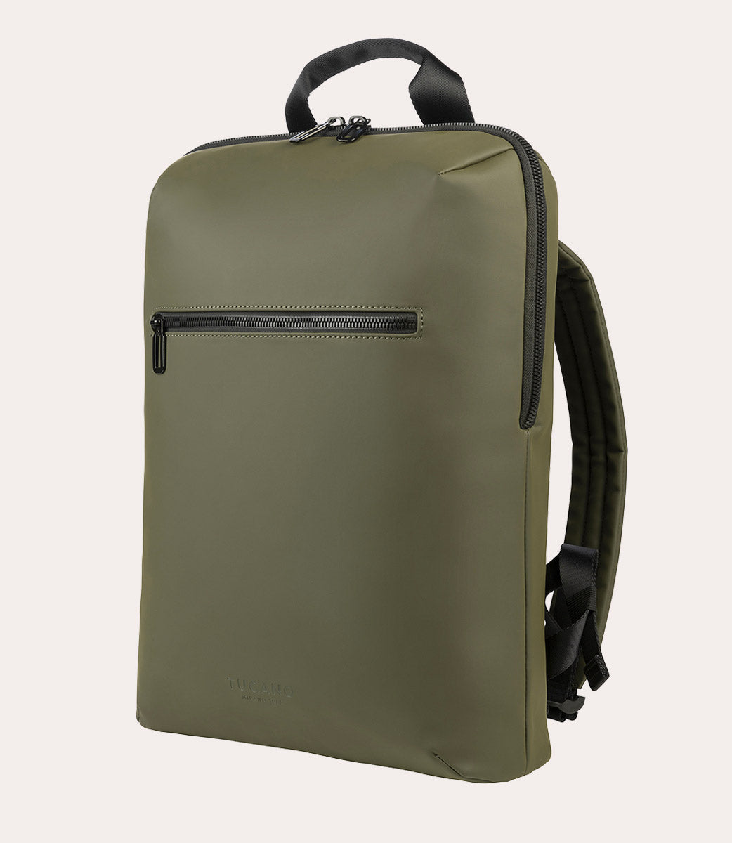 Gommo Backpack Verde militare, vista laterale