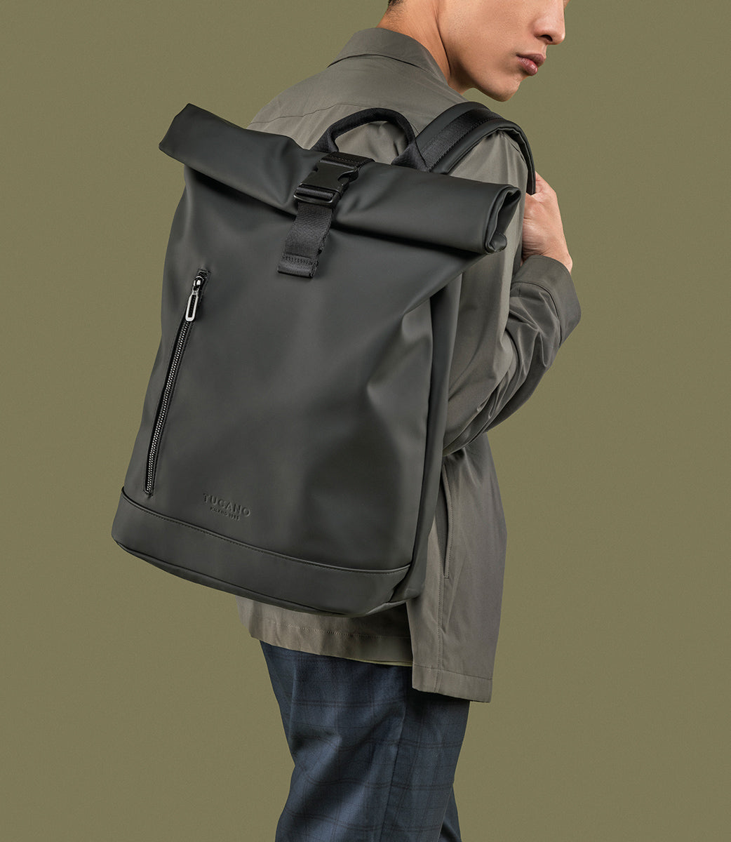 Gommo Rolltop 15.6" Nero, vista posteriore