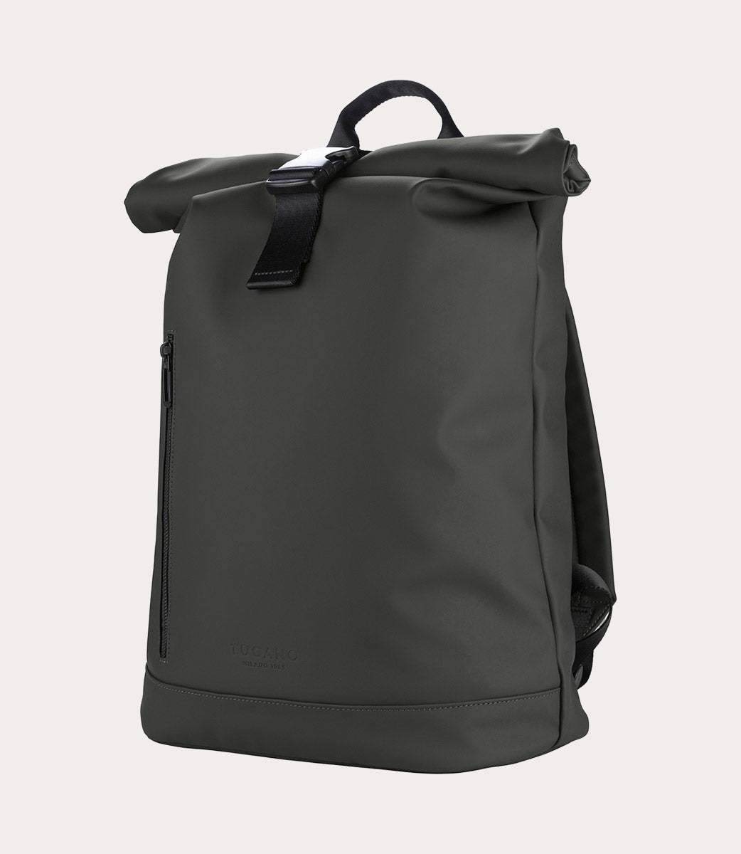 Gommo Rolltop 15.6" Nero, vista laterale