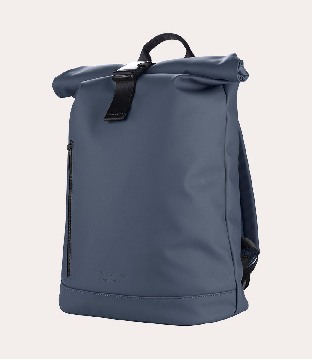 Gommo Rolltop 15.6" Blu, vista laterale