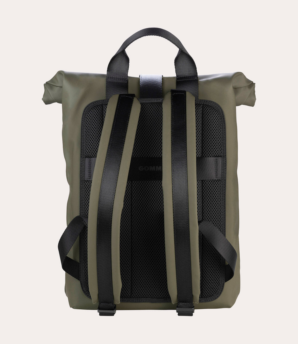 Gommo Rolltop 15.6" Verde militare, dettaglio interno