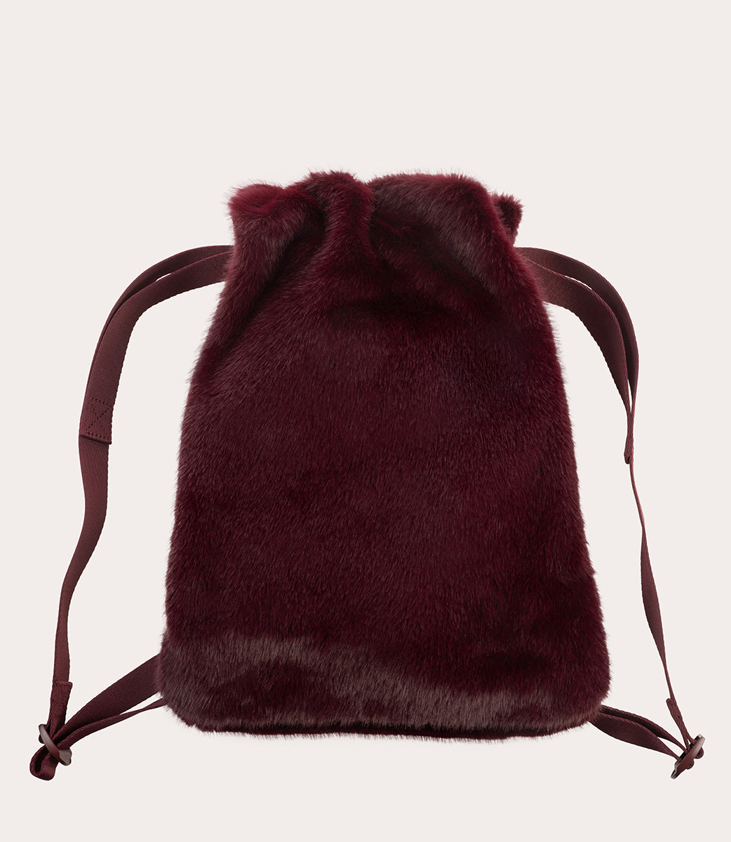 Nina Fur Backpack Bordeaux, immagine 5