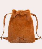 Nina Fur Backpack Arancione, vista frontale
